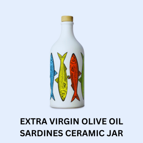 EXTRA VIRGIN OLIVE OIL SARDINES CERAMIC JAR